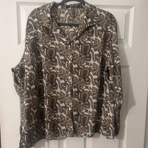 Vintage 70s paisley women’s blouse